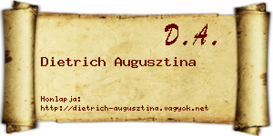 Dietrich Augusztina névjegykártya